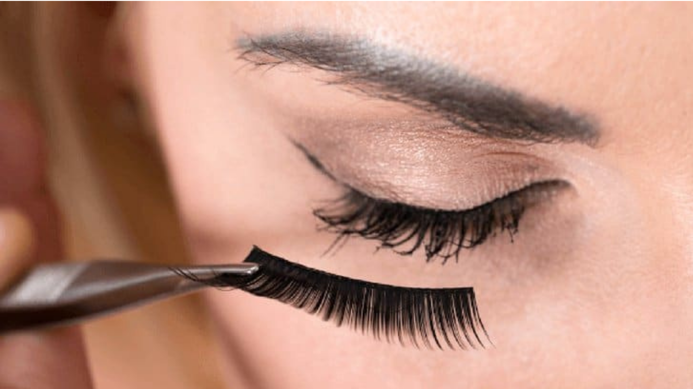 How to apply fake eyelashes?